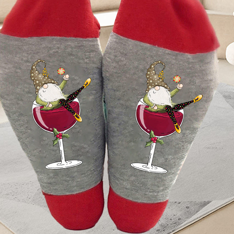 1+1 GRATIS | TipsyToes - Kreative Weinglas Socken
