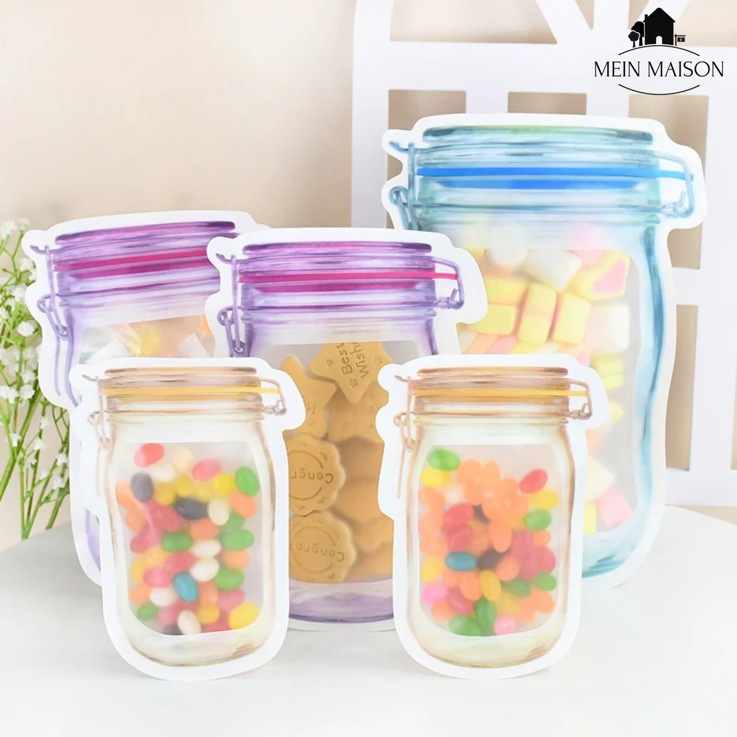 5+5 GRATIS | EcoJar – Wiederverwendbare Beutel im Einmachglas-Design!