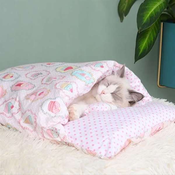 SleepyPaw – Kuscheliges Haustierbett mit Kissen