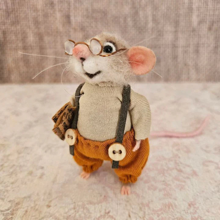 WhiskerWool™ – Handgefertigte, nadelfilzte Maus