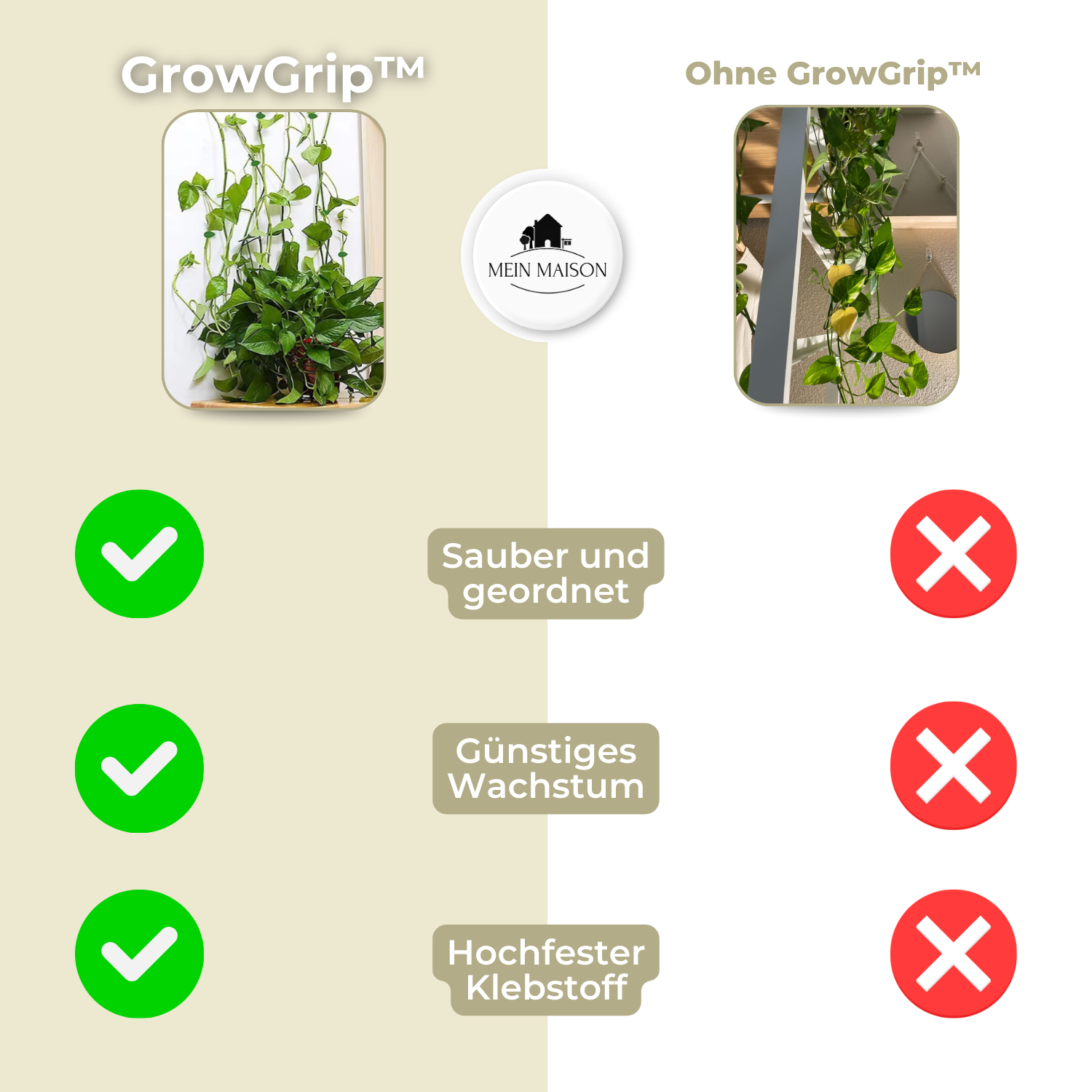 10+10 GRATIS | GrowGrip - Pflanzenbefestigungsklammern