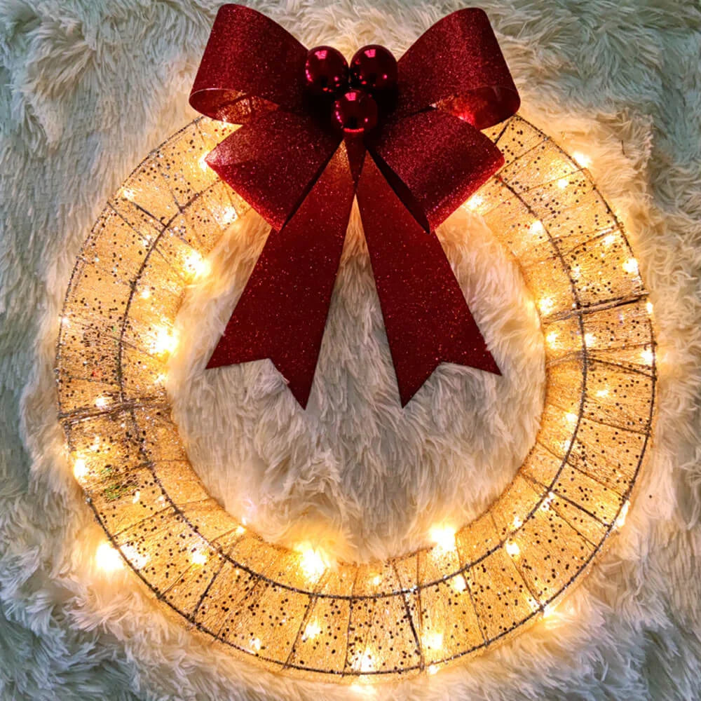 GlowBow – Der leuchtende Weihnachtskranz-Girlande für festliche Eleganz