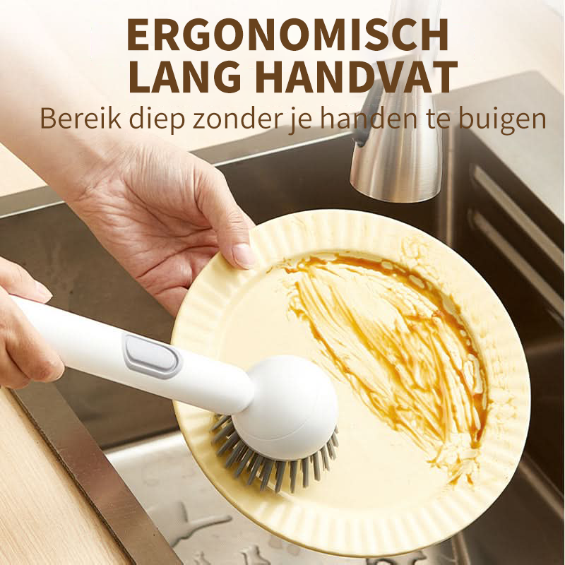 2+1 GRATIS | 360Scrub – Geschirrspülbürste mit langem Griff und drehbarem Kopf