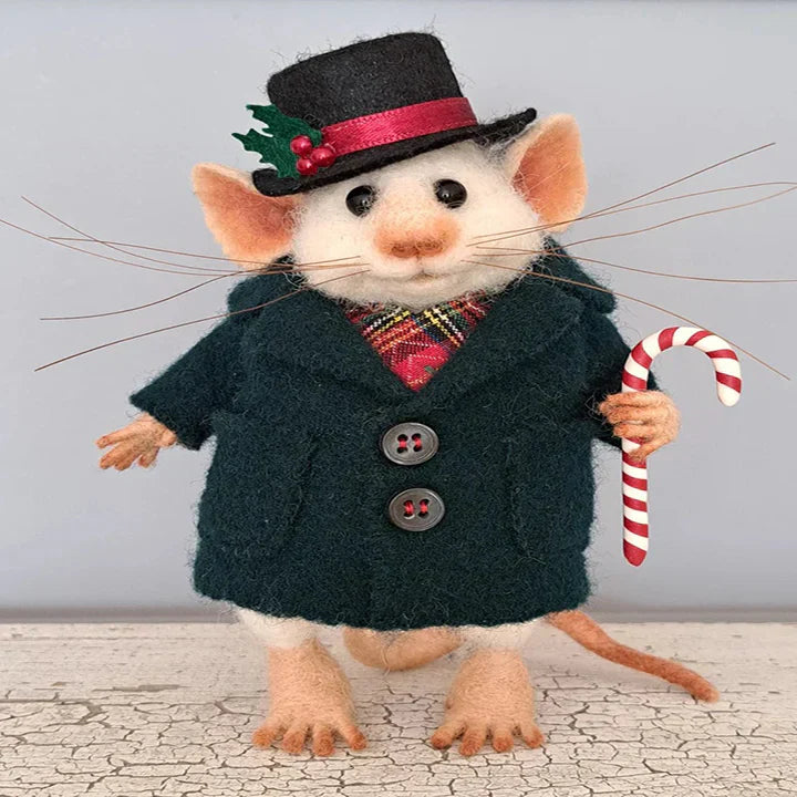 WhiskerWool™ – Handgefertigte, nadelfilzte Maus
