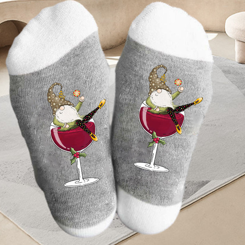 1+1 GRATIS | TipsyToes - Kreative Weinglas Socken