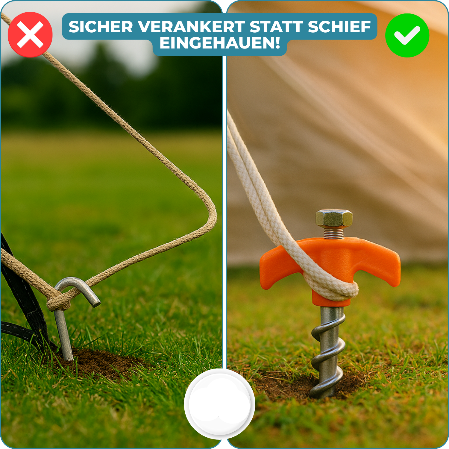 2+2 GRATIS | DrillPeg – Zelt sicher verankern in Sekunden