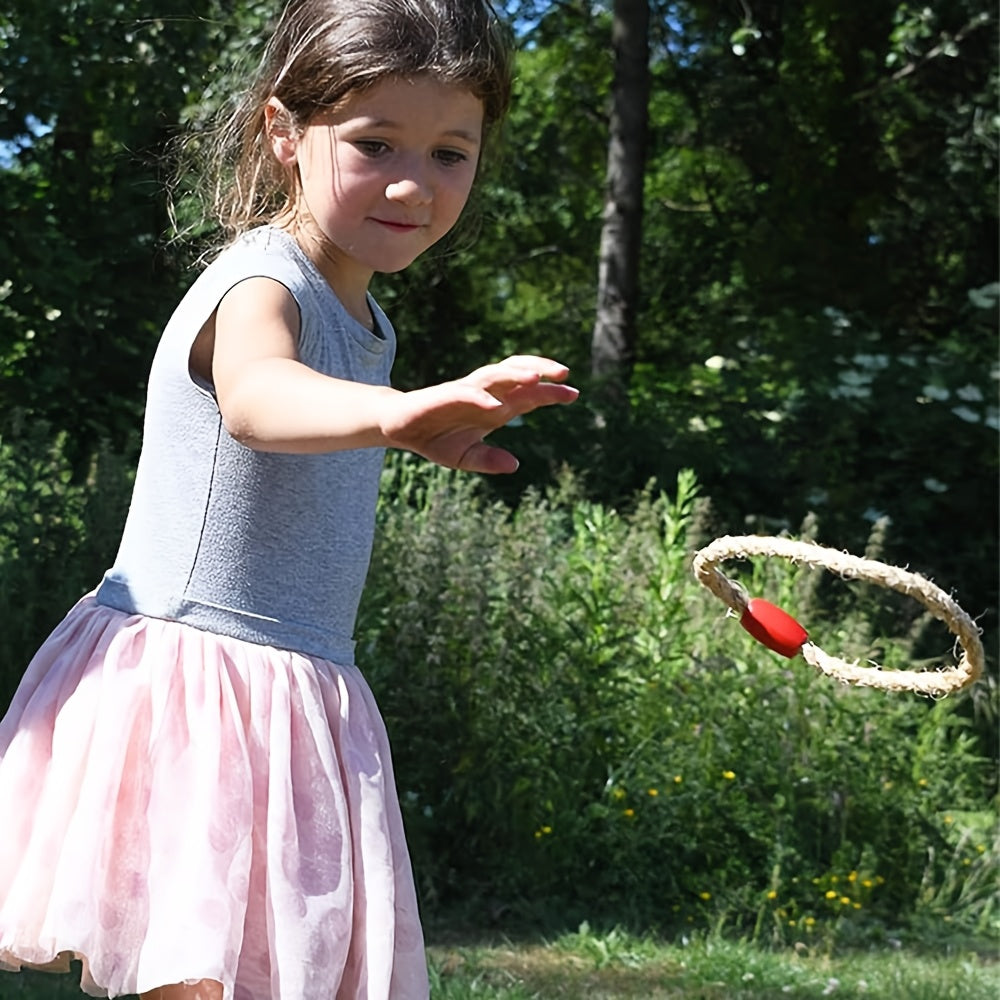 Wurfspiel-Set PlaySport Toss12 | 12-teilig | Aus Holz & Hanfseil | Mit Sportmotiven | Für Outdoor & Familie