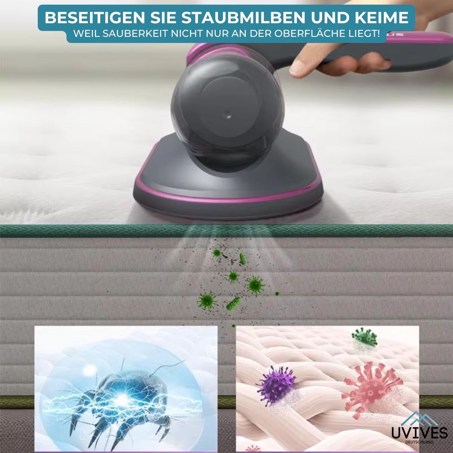 MiteBuster - Staubsauger zur Beseitigung von Haushaltsmilben