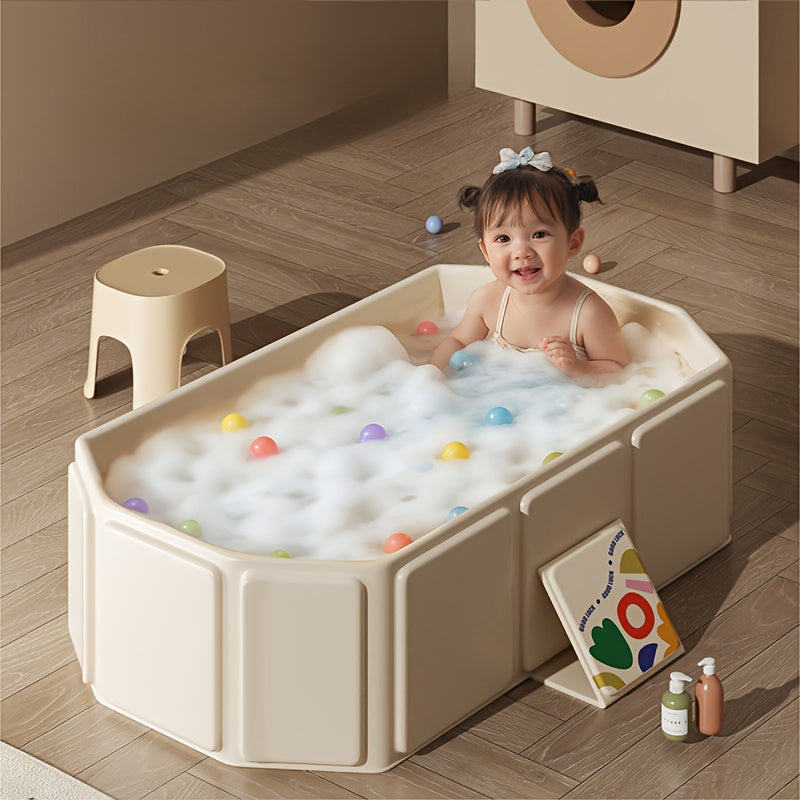 AquaLounge Faltbare Badewanne | Tragbar & Leicht | PVC Komfortbad 75x45x25 cm