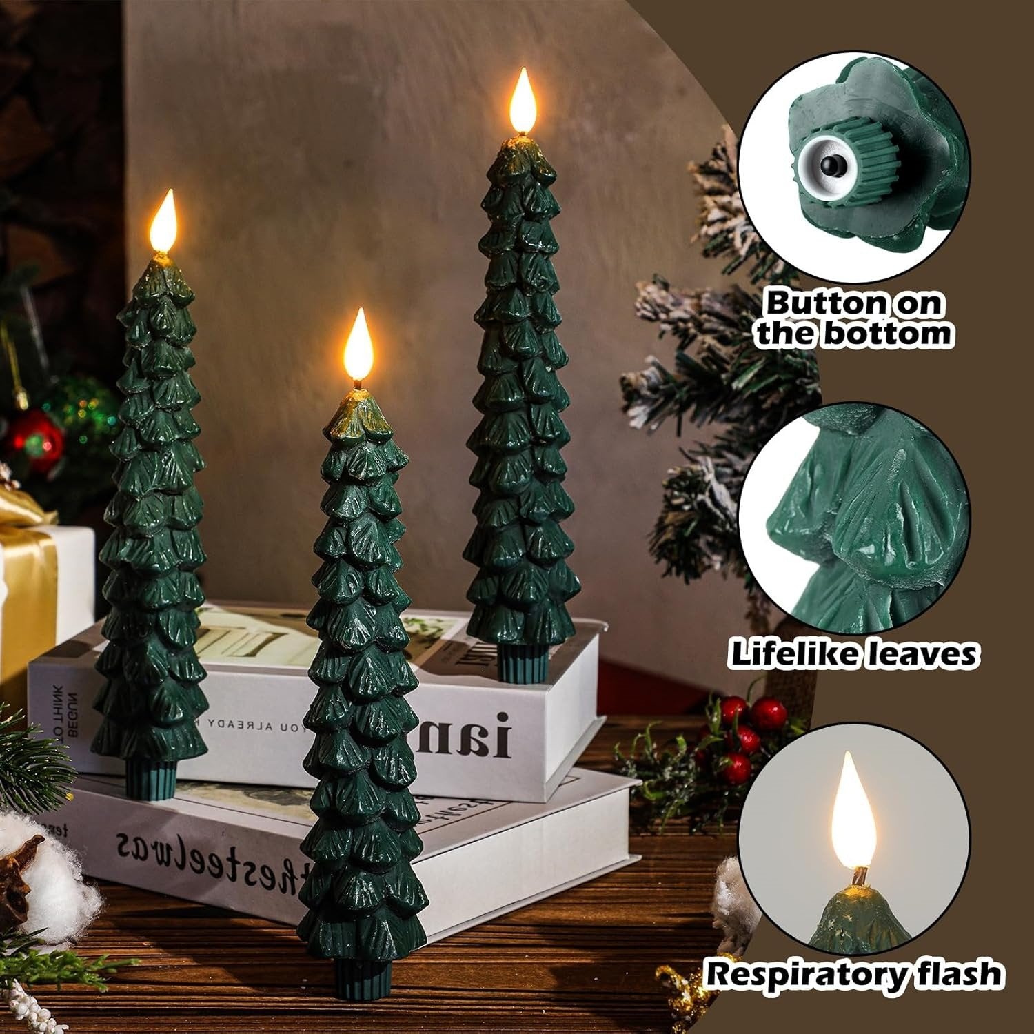 1+1 GRATIS | MerryGlow - Weihnachtsbaum LED-Kerzen