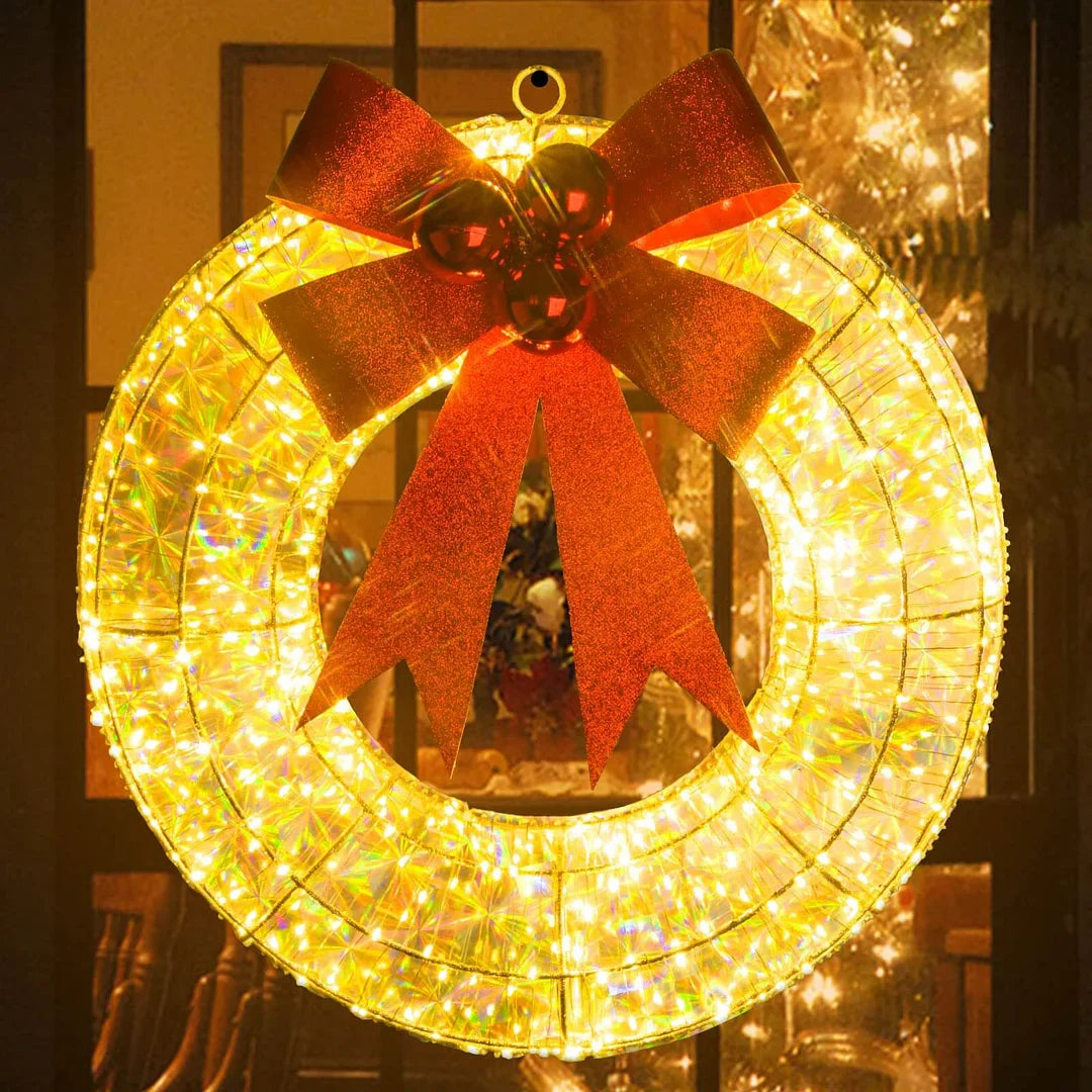 GlowBow – Der leuchtende Weihnachtskranz-Girlande für festliche Eleganz