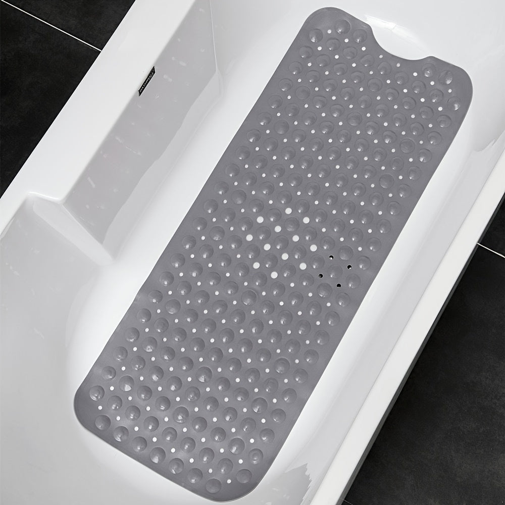 Antirutsch-Badewannenmatte SAFELIA | Extra Lang (101×40 cm) | Mit Saugnäpfen & Abflusslöchern | PVC