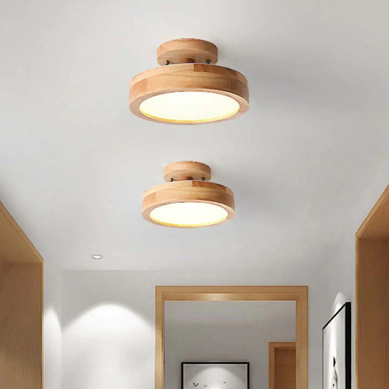 LED Deckenlampe Aurora | Modernes Design aus Holz & Acryl | Energiesparend | Verschiedene Farben