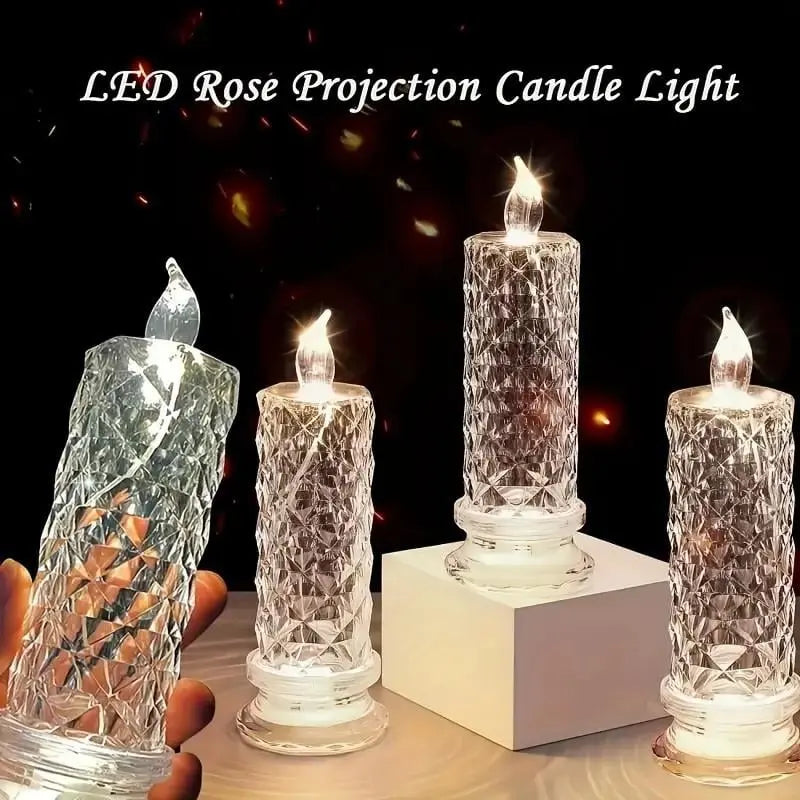 2+2 GRATIS | CrystalGlow – LED-Kerzen mit funkelndem Kristalleffekt