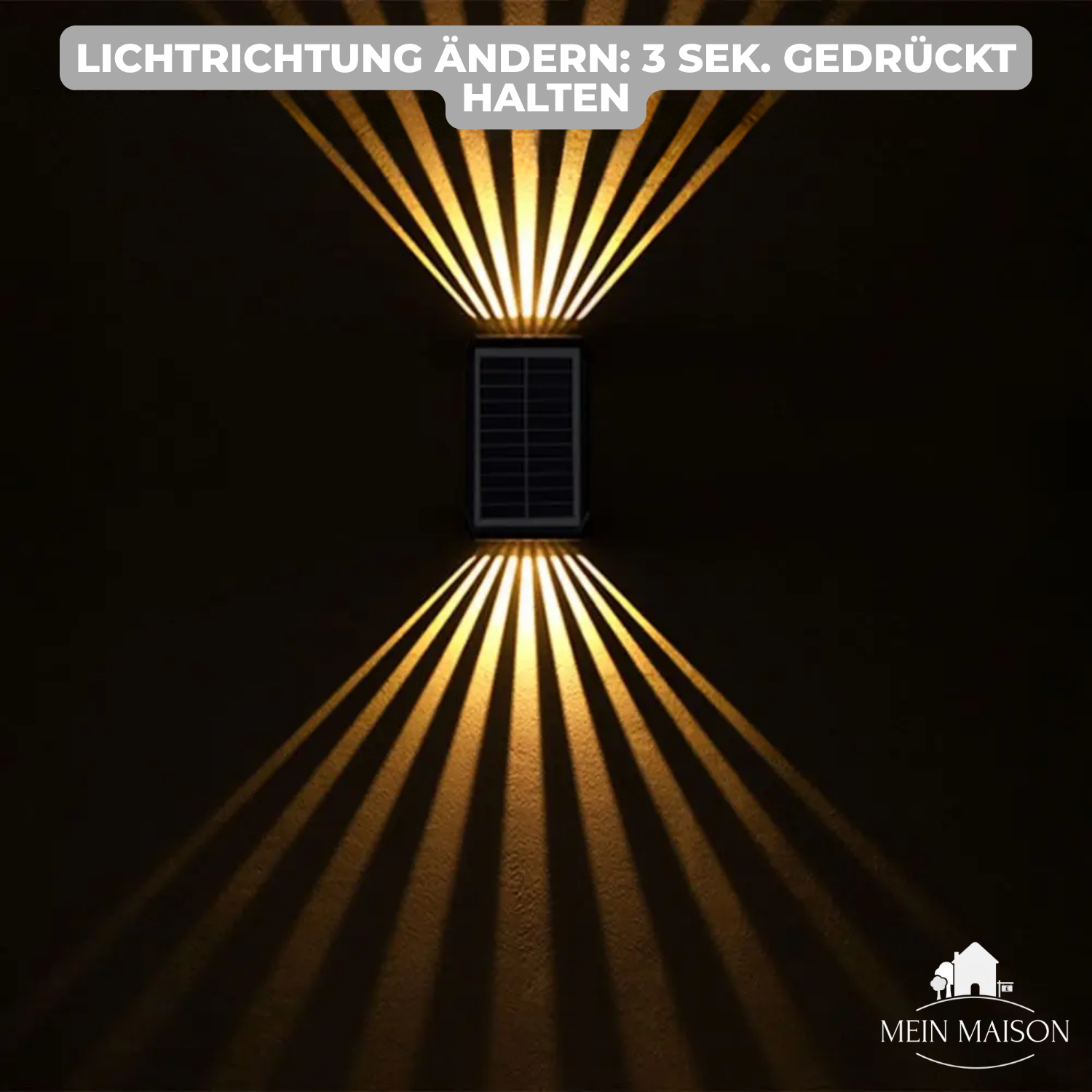 LumiWand Solar – Elegantes Lichtspiel ohne Stromkosten