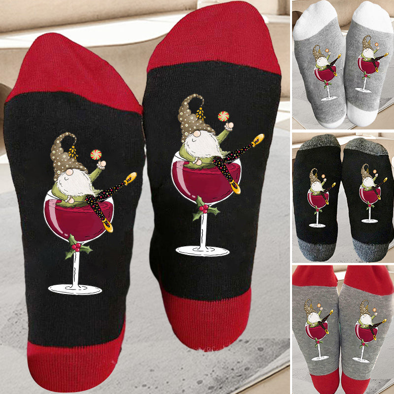 1+1 GRATIS | TipsyToes - Kreative Weinglas Socken