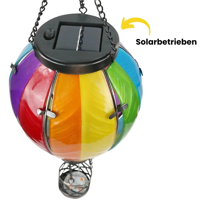 LumiBalloon - Solarlaterne Heißluftballon mit Flammeneffekt