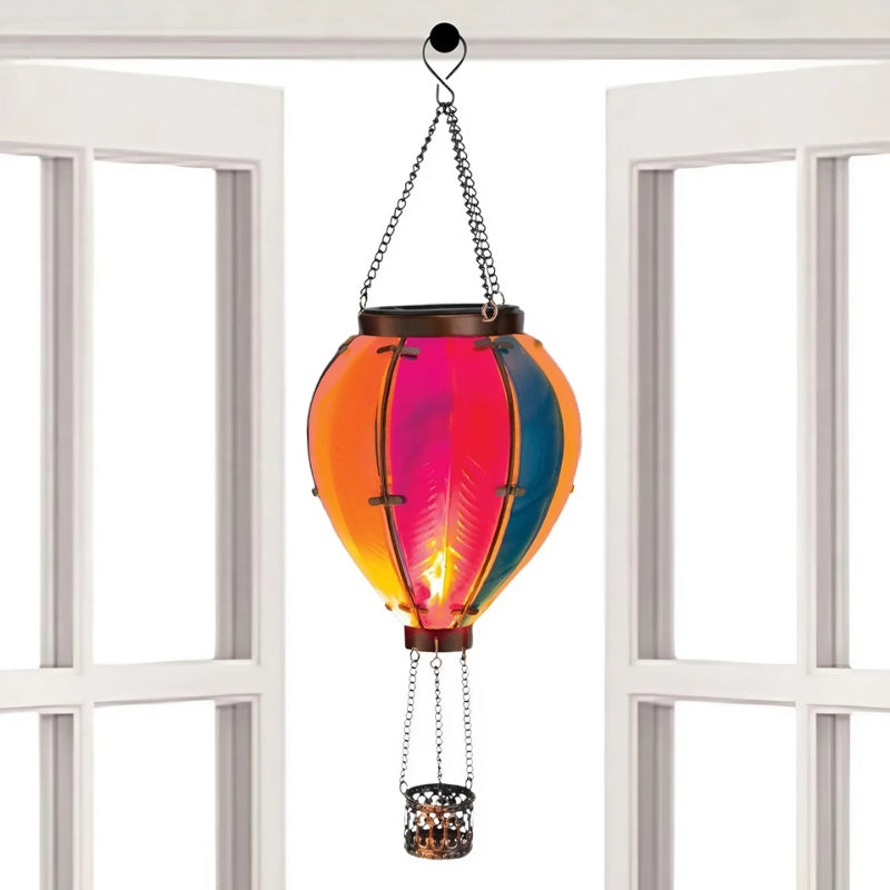 LumiBalloon - Solarlaterne Heißluftballon mit Flammeneffekt