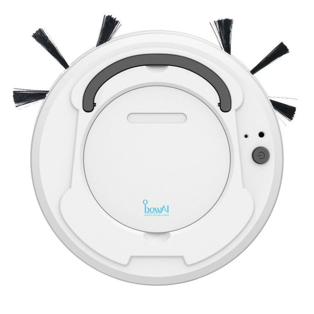 Saugroboter Dustelio SlimBot | Extra Flach (6,5 cm) | Starke Saugleistung & Leise im Betrieb | Automatische Reinigung | Inkl. Ladekabel & Bürsten
