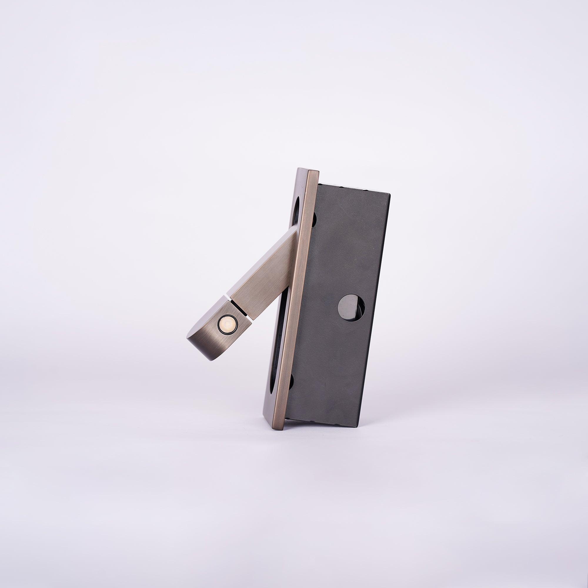 LED Bettleselampe LUMEVIA | 3 Lichtfarben | Aluminiumlegierung | Ø19 cm x H8 cm | Mit Druckschalter