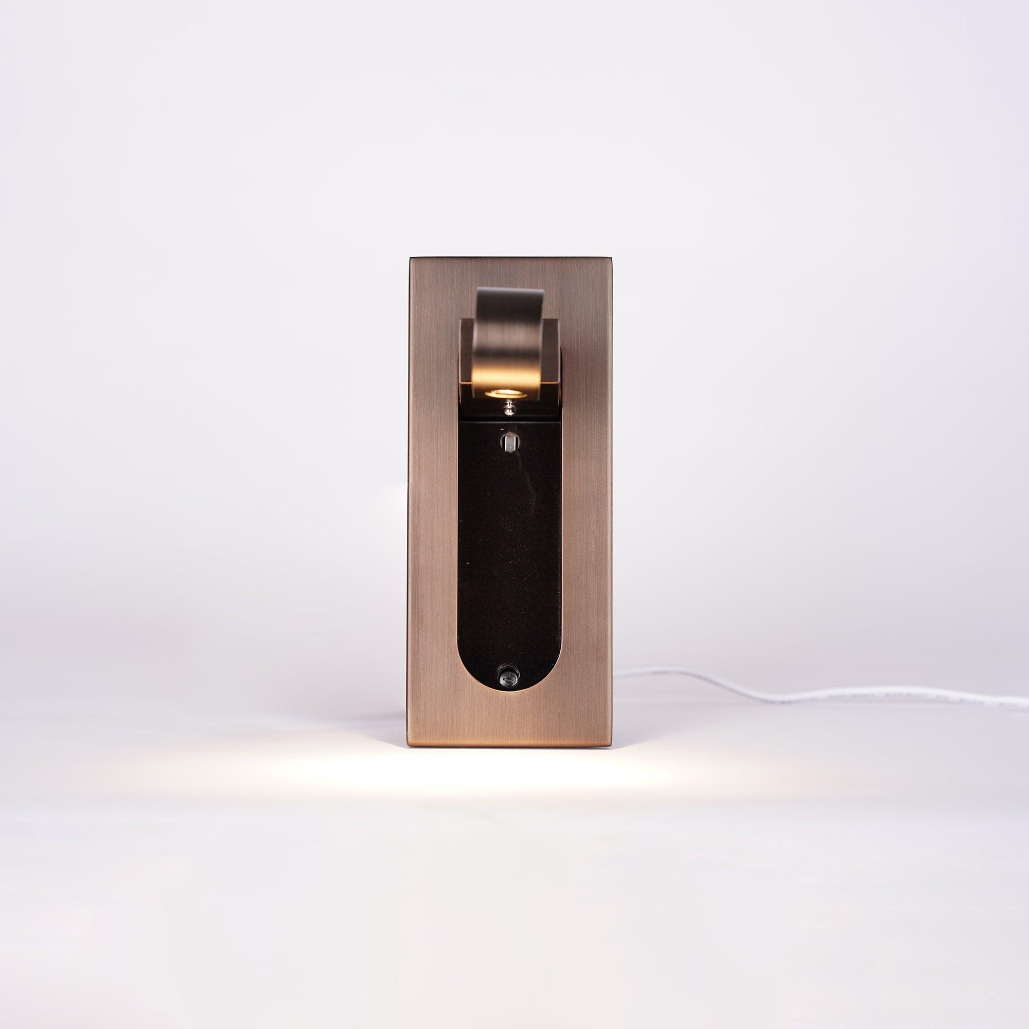 LED Bettleselampe LUMEVIA | 3 Lichtfarben | Aluminiumlegierung | Ø19 cm x H8 cm | Mit Druckschalter
