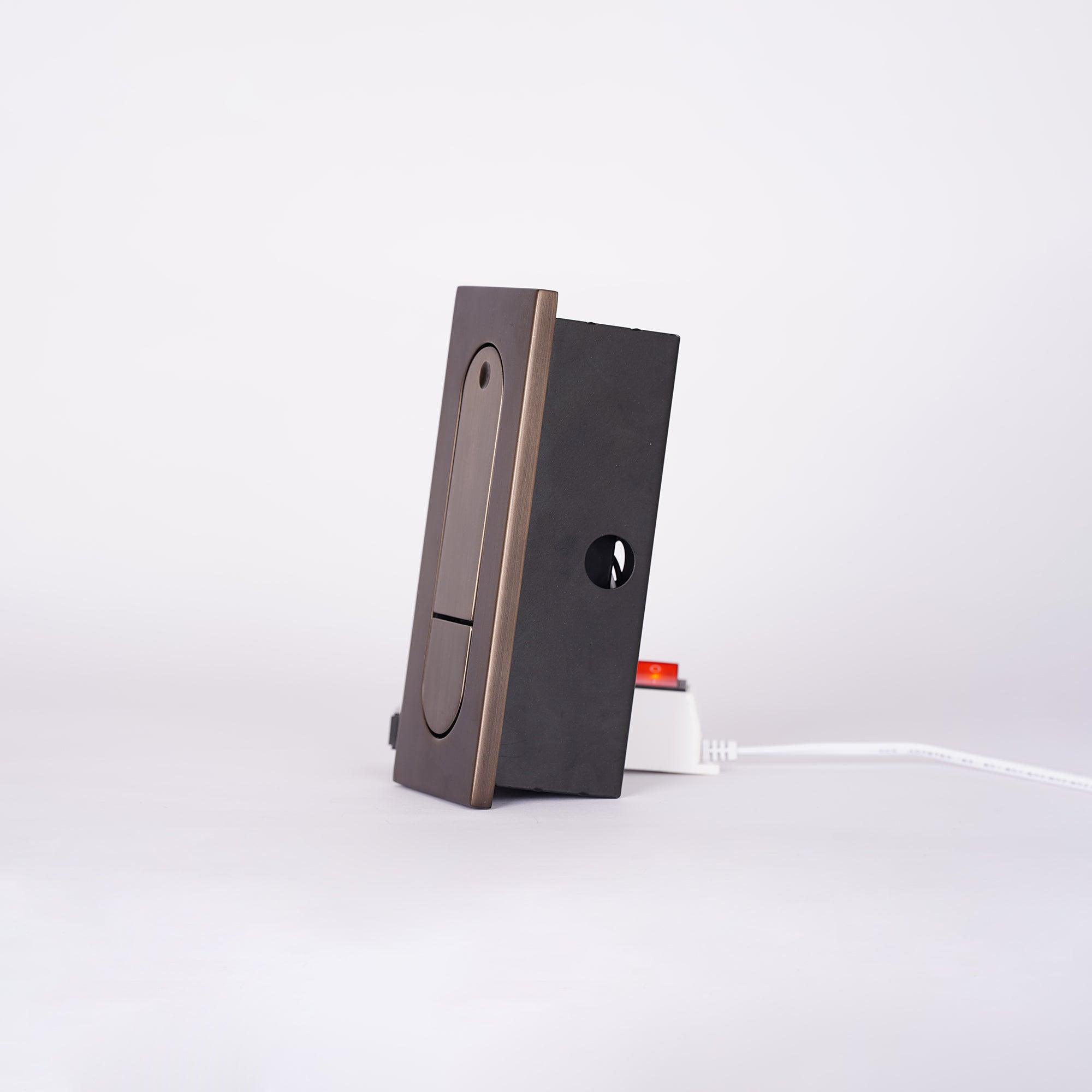 LED Bettleselampe LUMEVIA | 3 Lichtfarben | Aluminiumlegierung | Ø19 cm x H8 cm | Mit Druckschalter