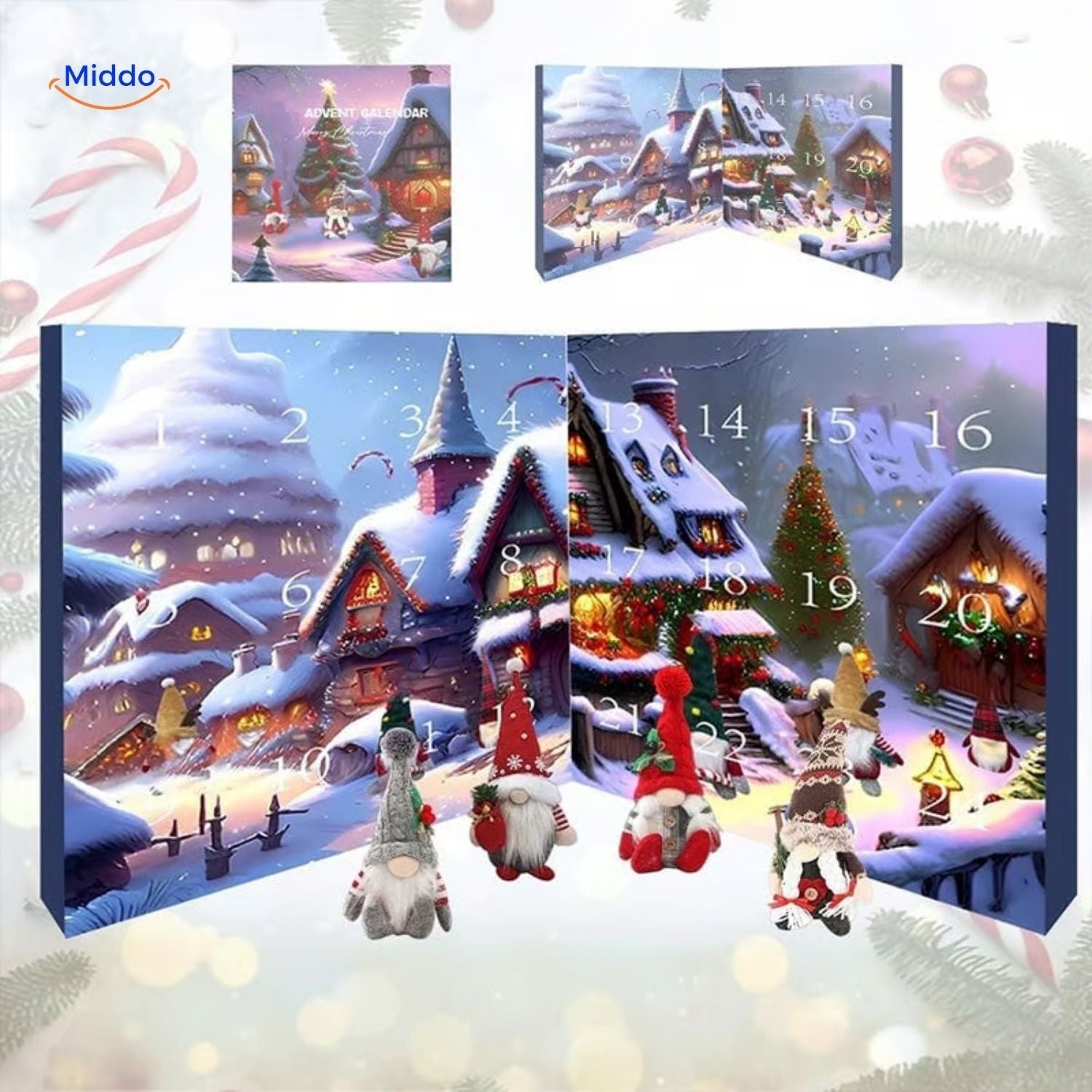 HolidayHaven - Pluche Gnome Adventskalender