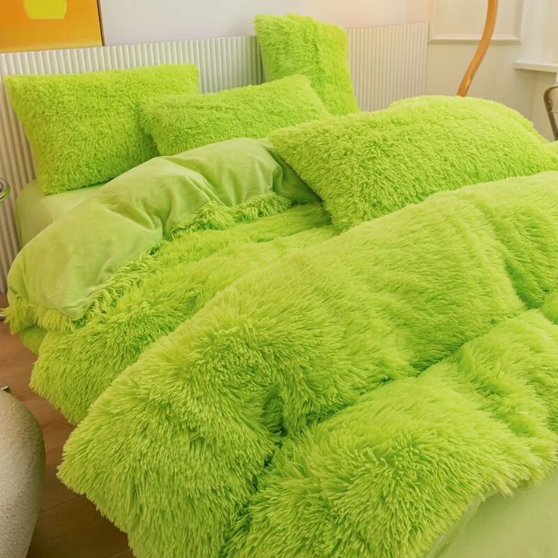FluffLuxe - Plüsch Zottelige Bettbezug Set