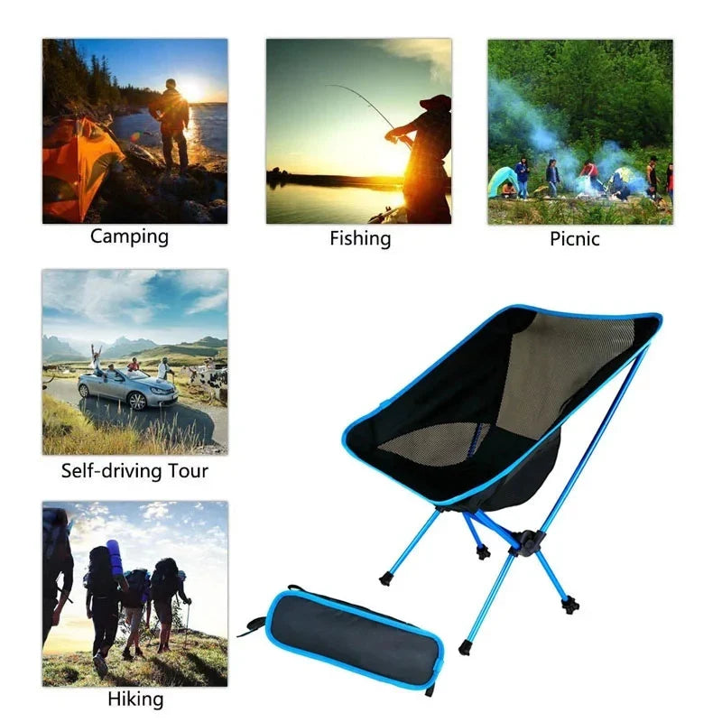 Campingstuhl & Stranddecke Set Flexora | Ultraleicht & Faltbar | Inkl. Sandfreier Picknickmatte | Für Strand, Wandern & Angeln