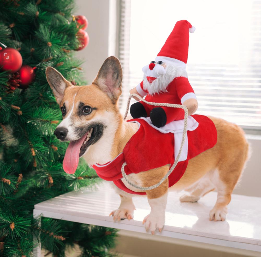 HollyPaws - kuscheliges, verstellbares Weihnachtsoutfit für Hunde