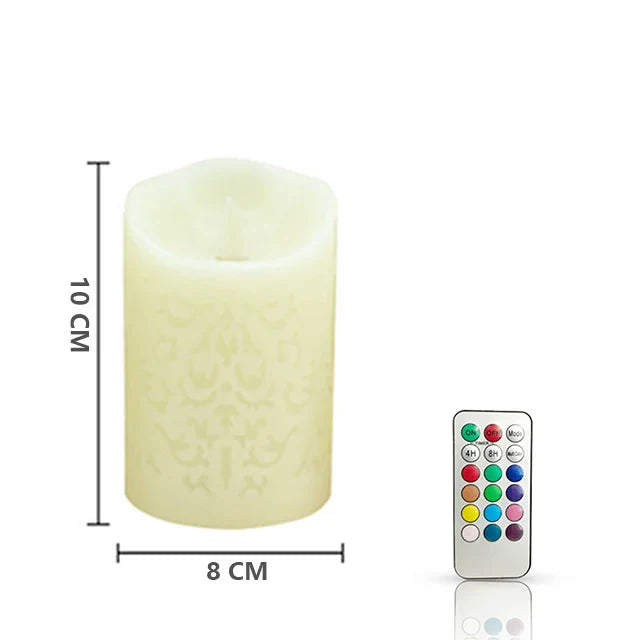 LED Echtwachskerze LumiFlame | Flackernder Flammeneffekt | Mit Fernbedienung & Timer | Sicher & Batteriebetrieben