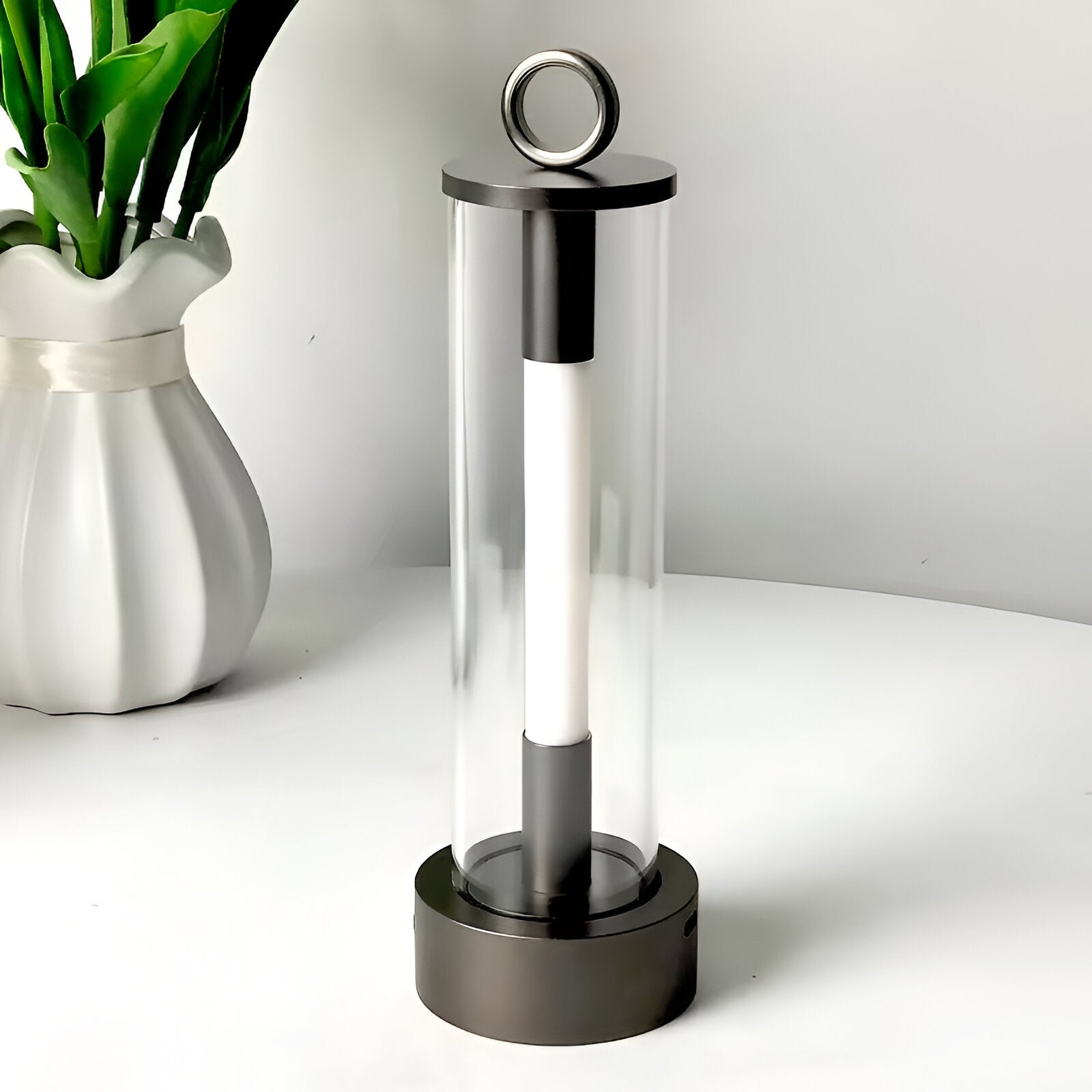 LumoLeaf Kabellose LED-Tischlampe | Touch-Dimmbar | 2000 mAh Akku | Modern & Tragbar | 27 cm