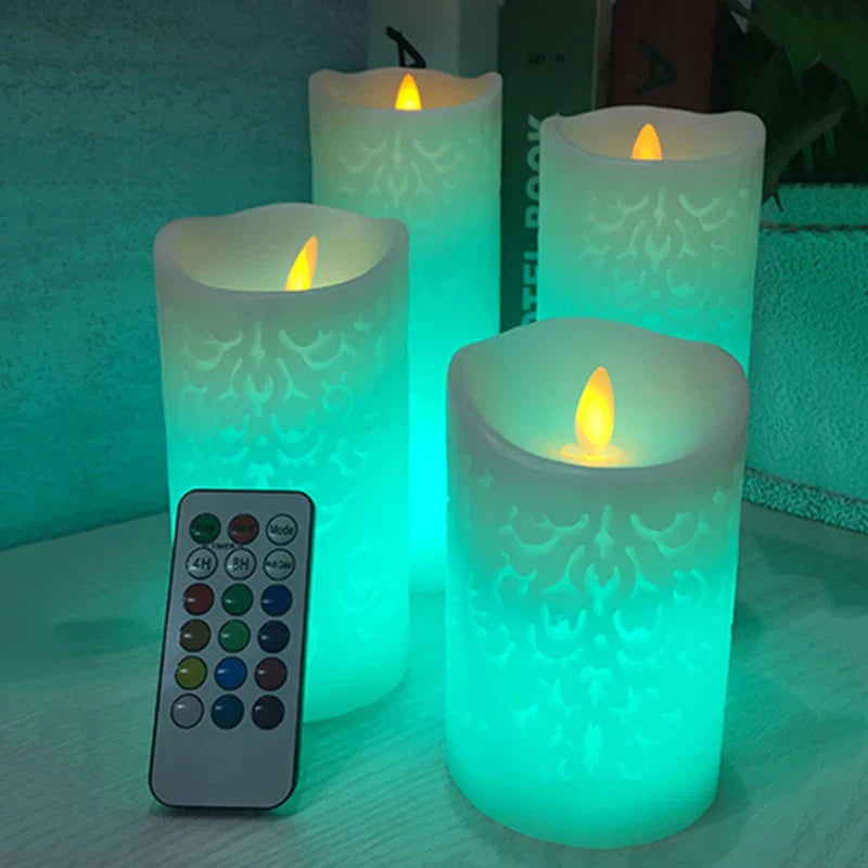 LED Echtwachskerze LumiFlame | Flackernder Flammeneffekt | Mit Fernbedienung & Timer | Sicher & Batteriebetrieben