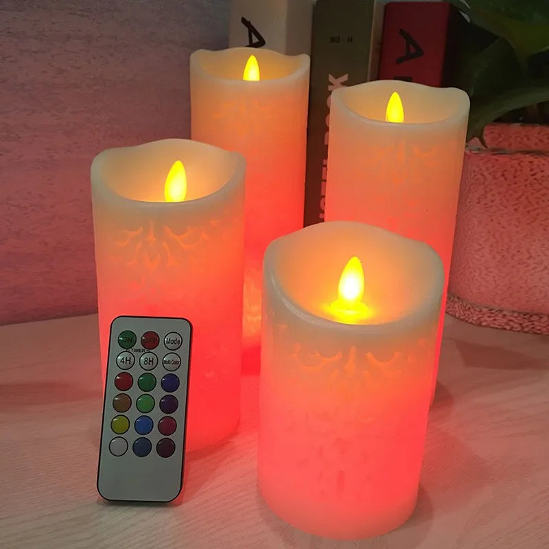 LED Echtwachskerze LumiFlame | Flackernder Flammeneffekt | Mit Fernbedienung & Timer | Sicher & Batteriebetrieben