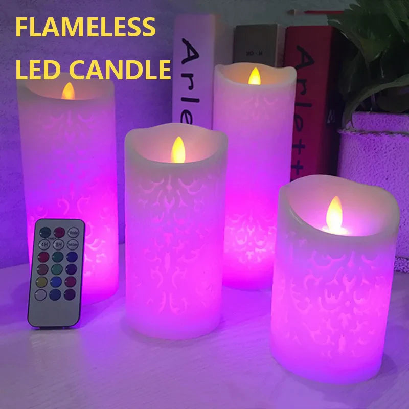 LED Echtwachskerze LumiFlame | Flackernder Flammeneffekt | Mit Fernbedienung & Timer | Sicher & Batteriebetrieben