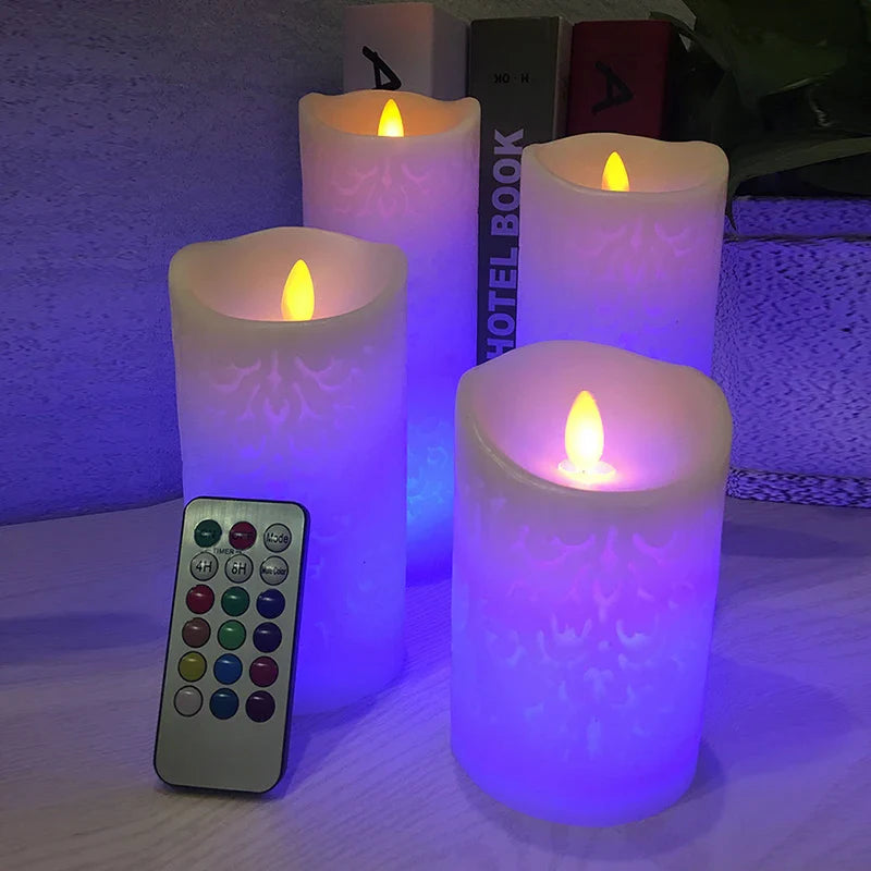 LED Echtwachskerze LumiFlame | Flackernder Flammeneffekt | Mit Fernbedienung & Timer | Sicher & Batteriebetrieben