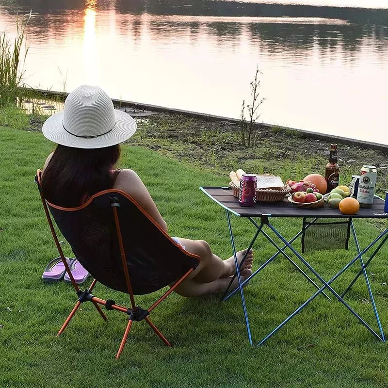 Campingstuhl & Stranddecke Set Flexora | Ultraleicht & Faltbar | Inkl. Sandfreier Picknickmatte | Für Strand, Wandern & Angeln