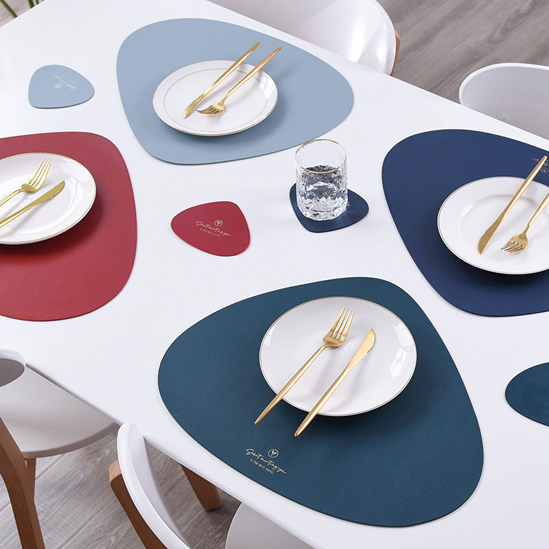 PrestigeMat - Elegantes Set aus PU-Leder-Tischsets und Untersetzern
