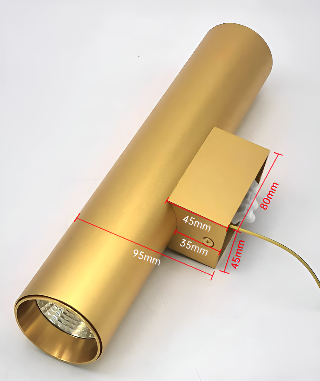 Wandleuchte LUMOREA | Goldfinish aus Aluminium | COB-LED-Technologie | Erhältlich in 15–60 cm
