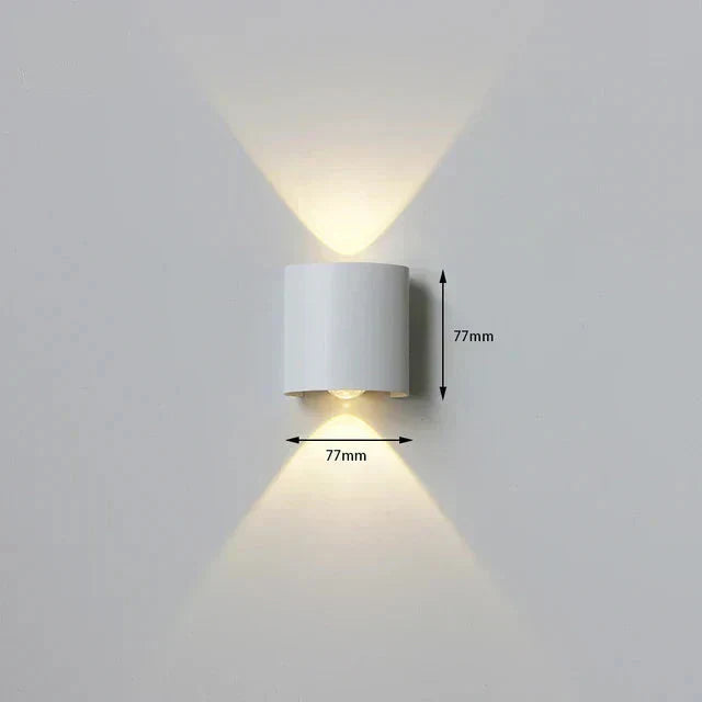 Velunara LED Wandleuchte Modern | 40 LEDs | Warmweiß 3000K | IP65 Wasserdicht | 7,7×7,7 cm | Aluminium
