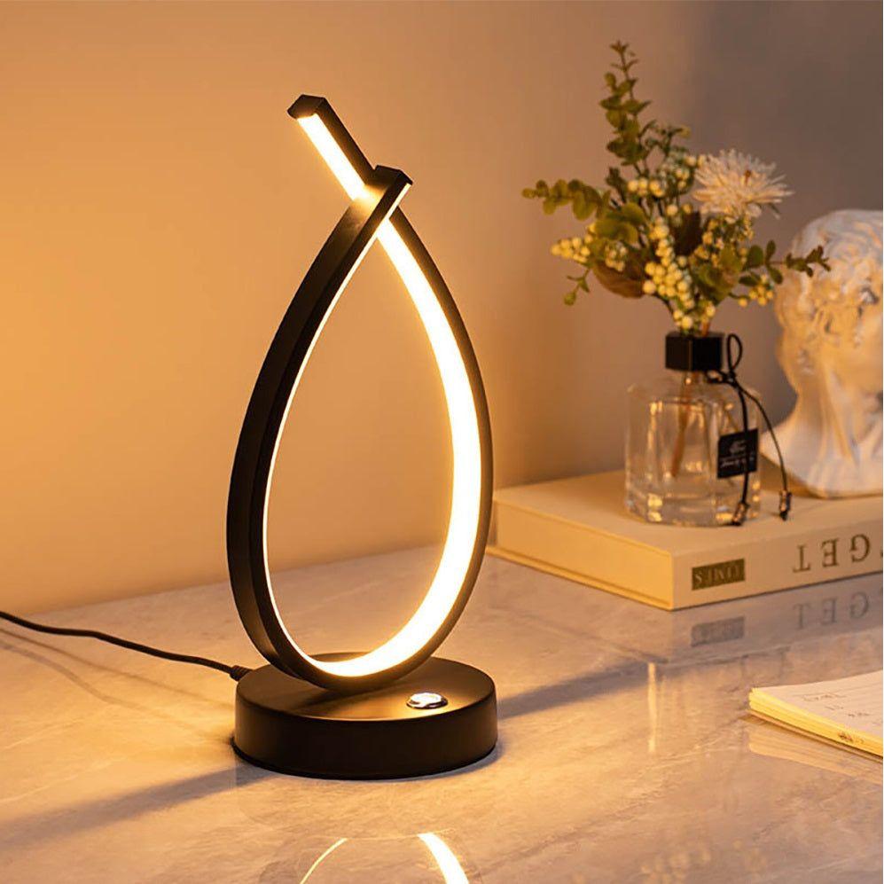 LED Tischlampe Luminora | Dimmbar mit Touch-Bedienung | Modernes Design | Schwarz & Weiß