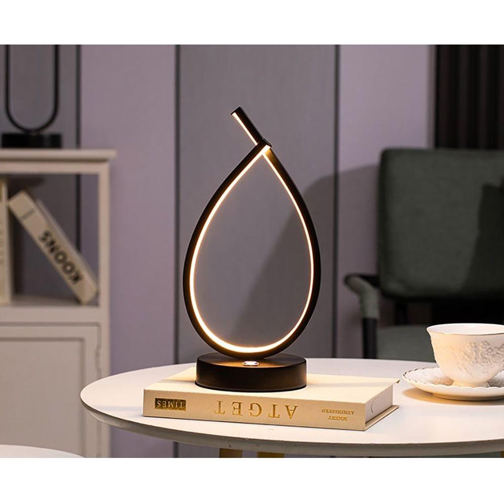 LED Tischlampe Luminora | Dimmbar mit Touch-Bedienung | Modernes Design | Schwarz & Weiß