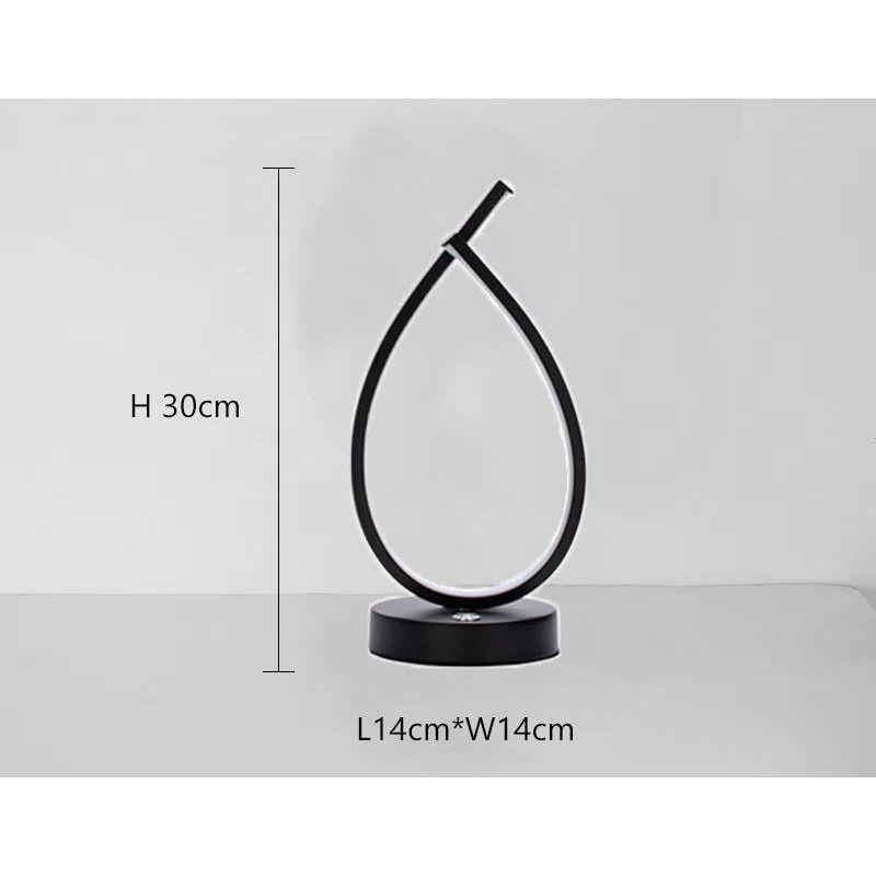 LED Tischlampe Luminora | Dimmbar mit Touch-Bedienung | Modernes Design | Schwarz & Weiß