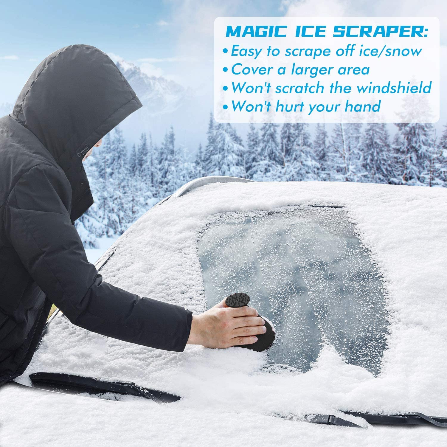 WinterWipe - Magischer Eiskratzer für die Auto-Windschutzscheibe