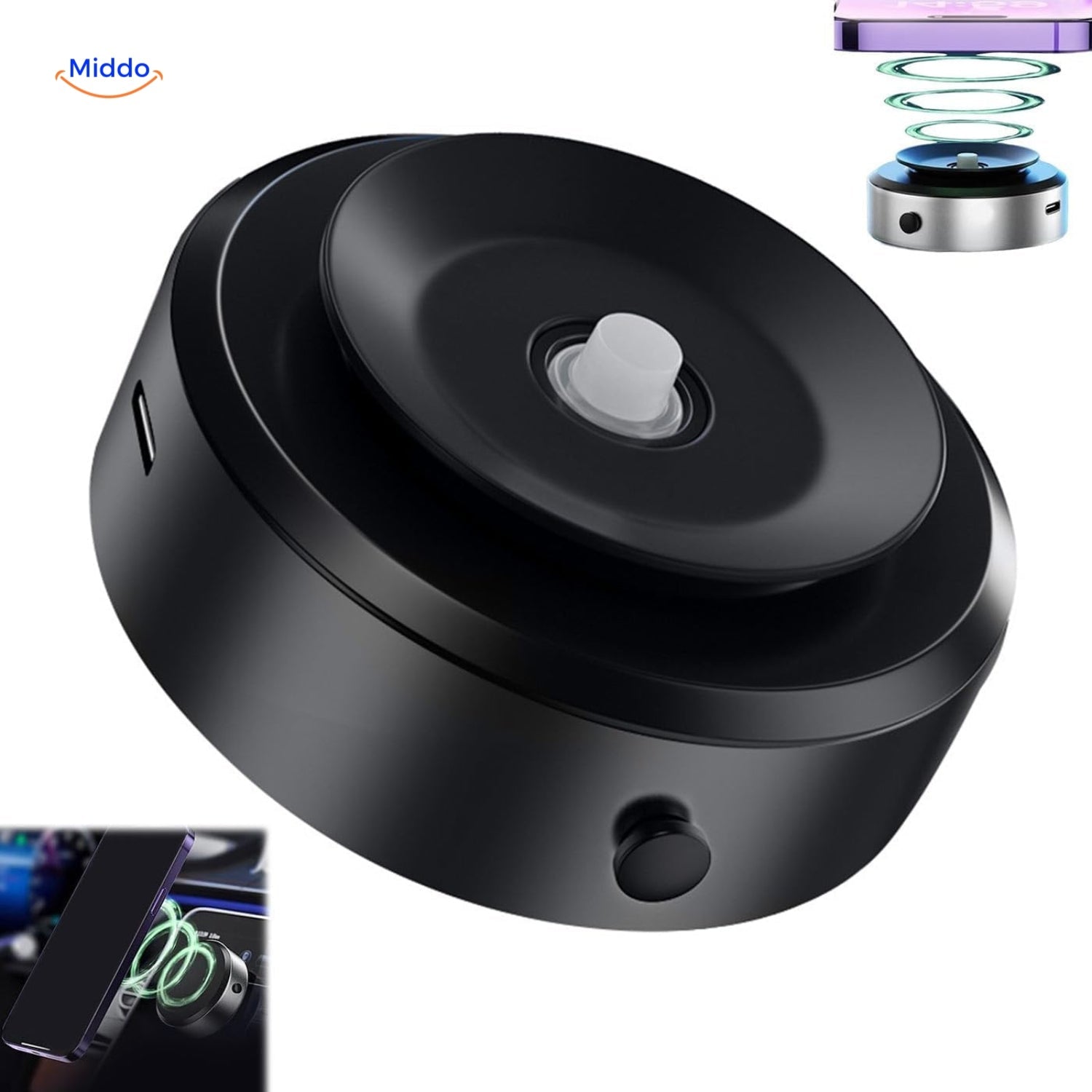 OrbitMount - Tragbare 360° Autohalterung mit magnetischem Saugnapf