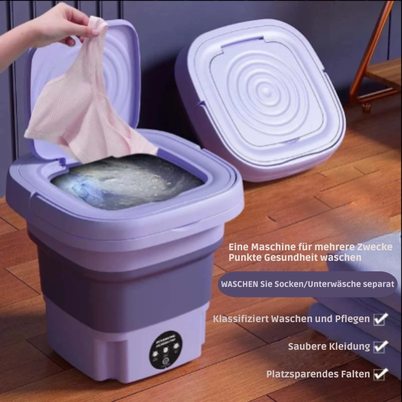 NanoWash - Faltbare 8L Waschmaschine für Studenten und Reisen