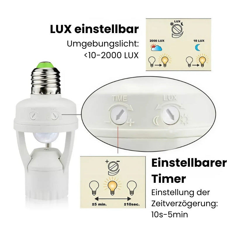 2+1 GRATIS | SmartSense - Intelligenter Bewegungssensor mit einstellbarer Zeit und Licht