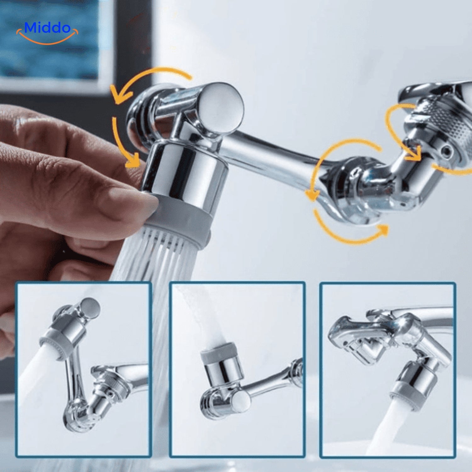 1+1 GRATIS | WaterWhirl - 360° schwenkbarer Wasserhahn mit verstellbarer Brause