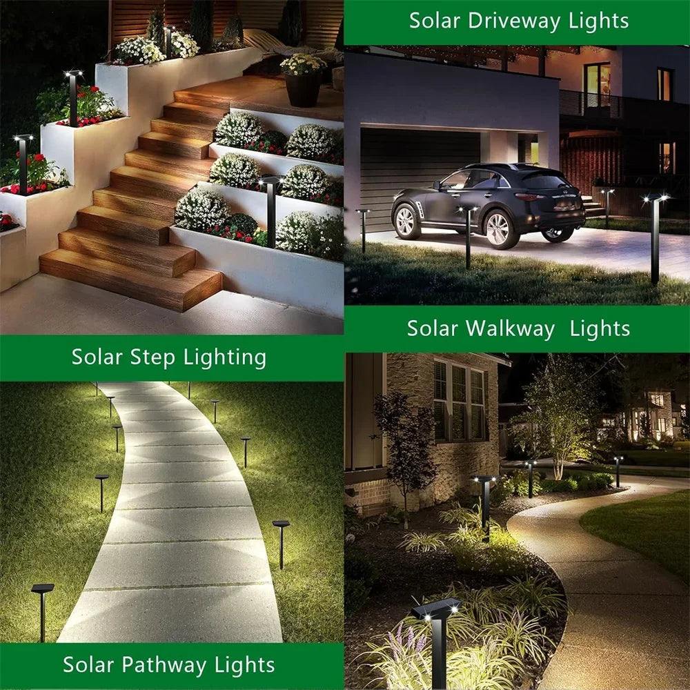 Lumora SolPath Gartenleuchten | Solarbetrieben | IP65 Wasserdicht | Höhenverstellbar | Warm- & Kaltweiß | Für Wege, Terrasse & Garten