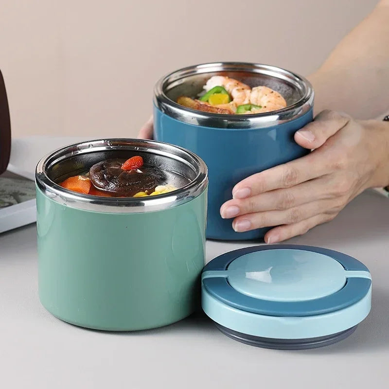 Thermo Lunchbox | Edelstahl Isolierbehälter | 630 ml / 1000 ml | Mit Griff & Auslaufsicher